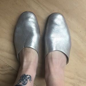 Clark’s gold mules